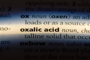 Oksalik asit Word'de bir sözlük. Oksalik asit kavramı.