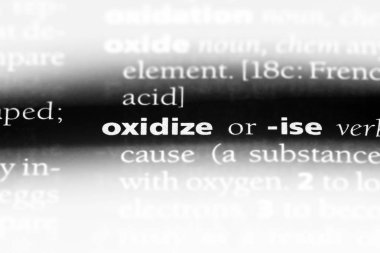 bir sözlüğü'ndeki sözcüğü okside. kavram okside.