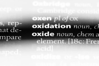 oksit Word'de bir sözlük. oksit kavramı.