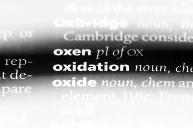 oksidasyon Word'de bir sözlük. oksidasyon kavramı.