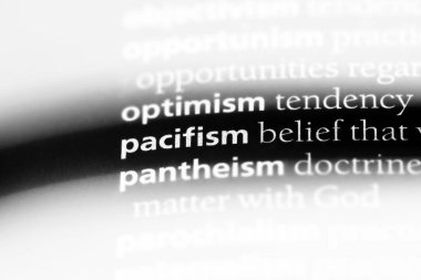 pasifizm Word'de bir sözlük. pasifizm kavramı.