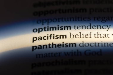 pasifizm Word'de bir sözlük. pasifizm kavramı.