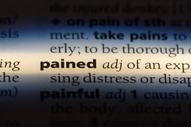 bir sözlüğü'ndeki sözcüğü üzüyordu. acı dolu kavramı.