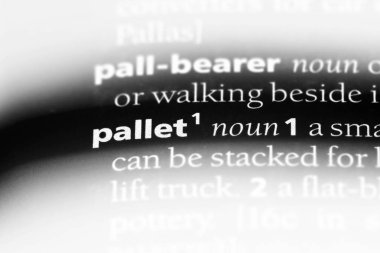 Palet Word'de bir sözlük. Palet kavramı.