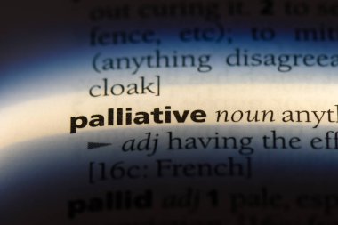 bir sözlüğü'ndeki palyatif sözcüğü. Palyatif kavramı.