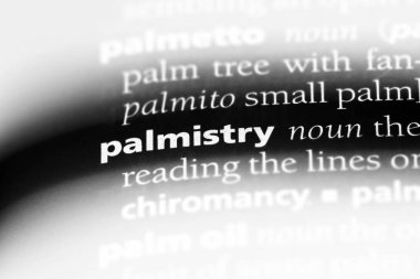 El falı Word'de bir sözlük. El falı kavramı.