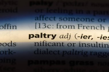 Değersiz kelime sözlüğe. önemsiz kavramı.