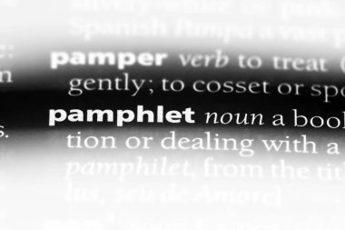 Broşür Word'de bir sözlük. Broşür kavramı.