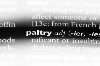 Değersiz kelime sözlüğe. önemsiz kavramı.