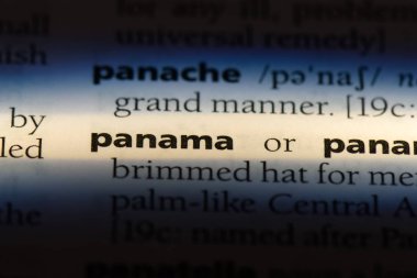 Panama Word'de bir sözlük. Panama kavramı.
