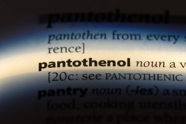pantothenol sözcük sözlüğe. pantothenol kavramı.