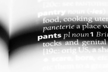 bir sözlüğü'ndeki sözcüğü pantolon. Pantolon kavramı.