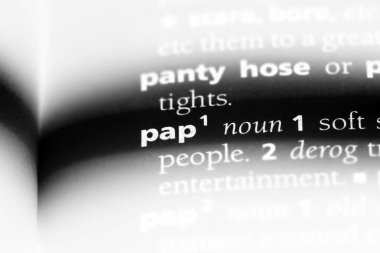 PAP word Sözlük içinde. PAP kavramı.