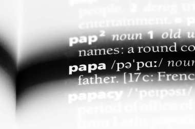 Baba tek kelimeyle bir sözlük. Baba kavramı.