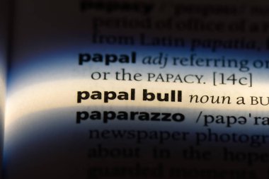 Papalık boğa Word'de bir sözlük. Papalık Boğa kavramı.