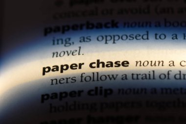 Kağıt chase Word'de bir sözlük. Kağıt chase kavramı.