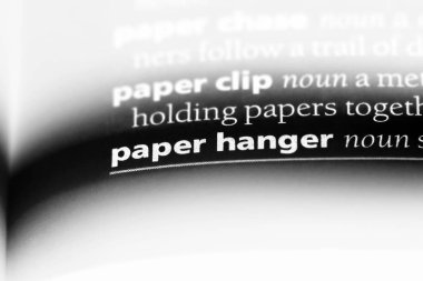 Kağıt askı sözcük sözlüğe. Kağıt askı kavramı.