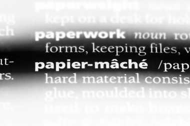 Sözlükteki kağıt hamuru. kağıt mache konsepti.