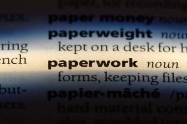 Evrak Word'de bir sözlük. Evrak kavramı.