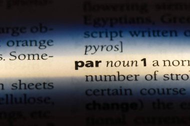 par Word'de bir sözlük. par kavramı.