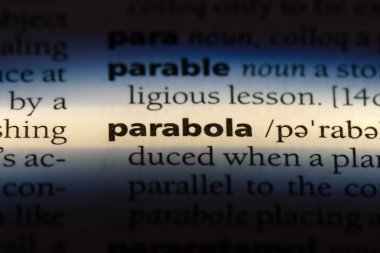 parabol Word'de bir sözlük. parabol kavramı.