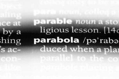 parabol Word'de bir sözlük. parabol kavramı.