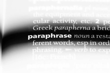 bir sözlüğü'ndeki sözcüğü yorumlamak. Tefsir kavramı.