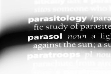 şemsiye Word'de bir sözlük. şemsiye kavramı.