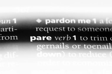 sözcük sözlükte pare. kavram pare.