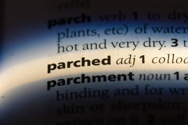 bir sözlüğü'ndeki kavrulmak sözcüğü. kavrulmuş kavramı.