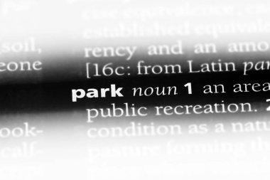 Park Word'de bir sözlük. Park kavramı.