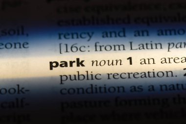 Park Word'de bir sözlük. Park kavramı.