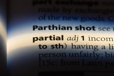 kısmi sözcük sözlüğe. kısmi kavramı.