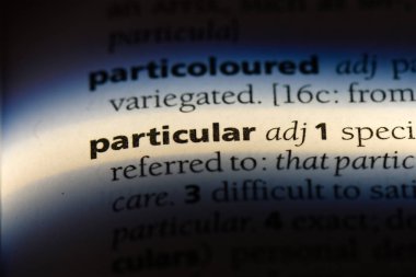 belirli sözcük sözlüğe. belirli kavramı.