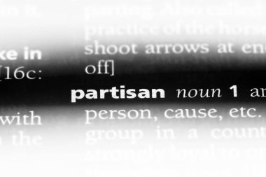 bir sözlüğü'ndeki partizan sözcüğü. Partizan kavramı.