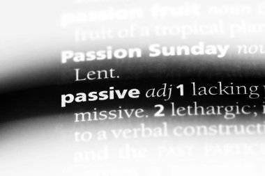 Pasif kelime sözlüğe. Pasif kavramı.