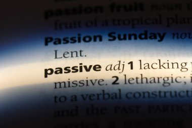 Pasif kelime sözlüğe. Pasif kavramı.