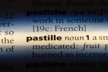pastil Word'de bir sözlük. pastil kavramı.