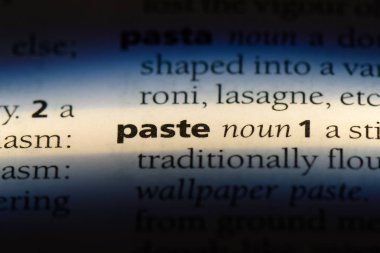 sözcük sözlükte yapıştırın. kavram yapıştırın.