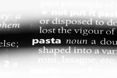 Makarna Word'de bir sözlük. Makarna kavramı.