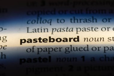 bir sözlüğü'ndeki panonuzdaki sözcüğü. karton kavramı.