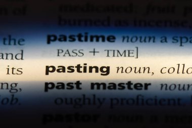 sözcük sözlükte yapıştırma. yapıştırma kavramı.