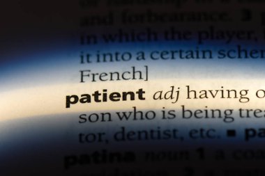 hasta tek kelimeyle bir sözlük. hasta kavramı.