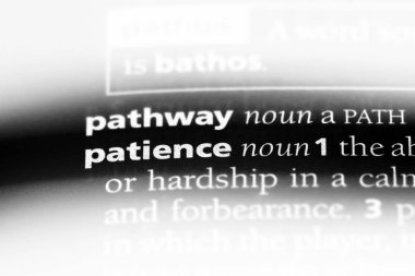 sabır Word'de bir sözlük. sabır kavramı.