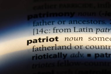 vatansever Word'de bir sözlük. vatansever kavramı.