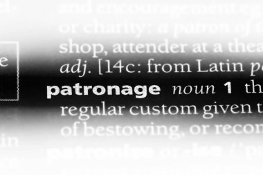 patronaj Word'de bir sözlük. himaye kavramı.