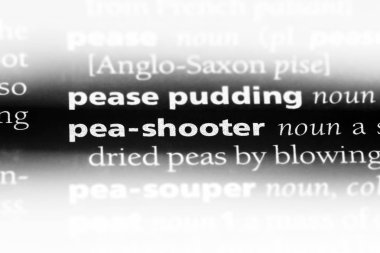 bezelye atıcı bir sözlük tek kelimeyle. bezelye atıcı kavramı.