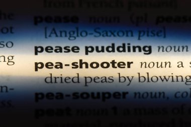 bezelye atıcı bir sözlük tek kelimeyle. bezelye atıcı kavramı.