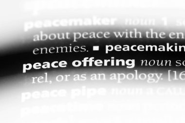 barış teklifi Word'de bir sözlük. barış teklifi kavramı.