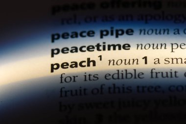 Şeftali tek kelimeyle bir sözlük. Şeftali kavramı.